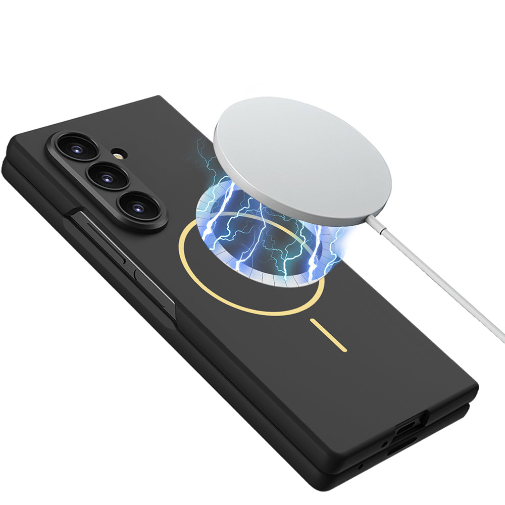 Galaxy Z Fold 7 Kılıf Wireless Şarj Özellikli Zore Kıpta M-safe Kılıf