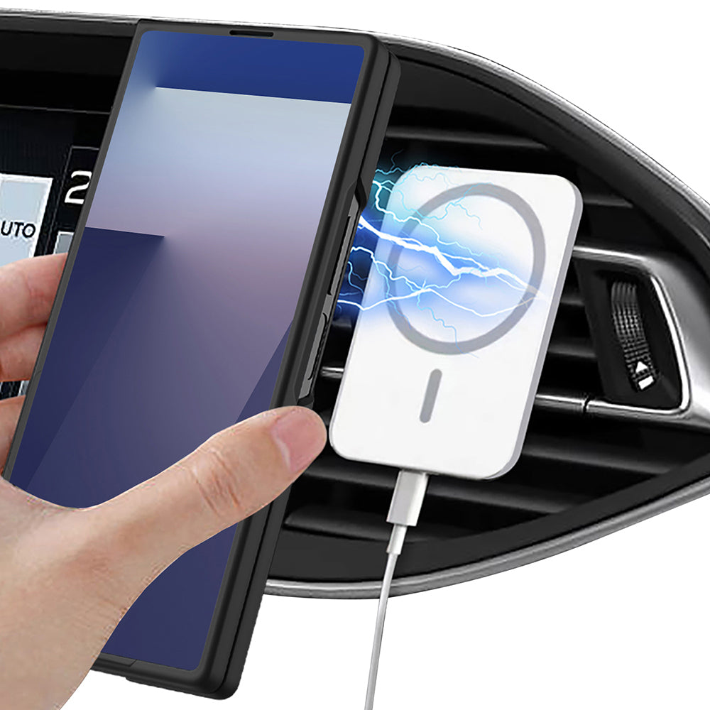 Galaxy Z Fold 7 Kılıf Wireless Şarj Özellikli Zore Kıpta M-safe Kılıf