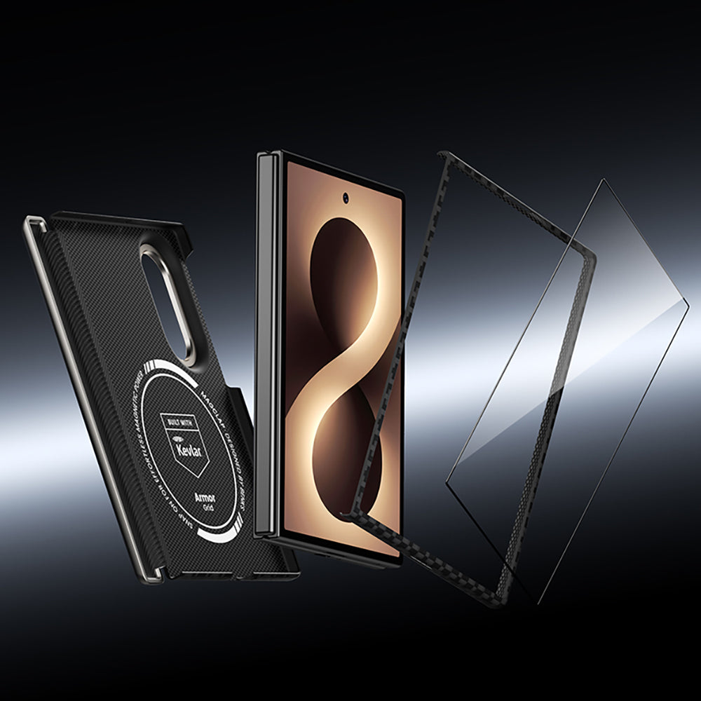 Galaxy Z Fold 8 Benks ArmorAir ArmorGrid Grand Combo Üçlü Aksesuar Seti (Ön Arka Kevlar Karbon Kılıf + Ekran Koruyucu)