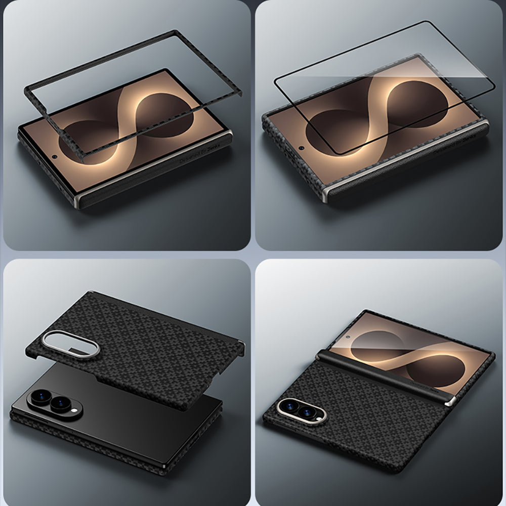 Galaxy Z Fold 8 Benks ArmorAir ArmorGrid Grand Combo Üçlü Aksesuar Seti (Ön Arka Kevlar Karbon Kılıf + Ekran Koruyucu)