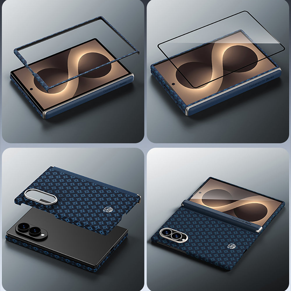 Galaxy Z Fold 8 Benks ArmorAir ArmorGrid Grand Combo Üçlü Aksesuar Seti (Ön Arka Kevlar Karbon Kılıf + Ekran Koruyucu)