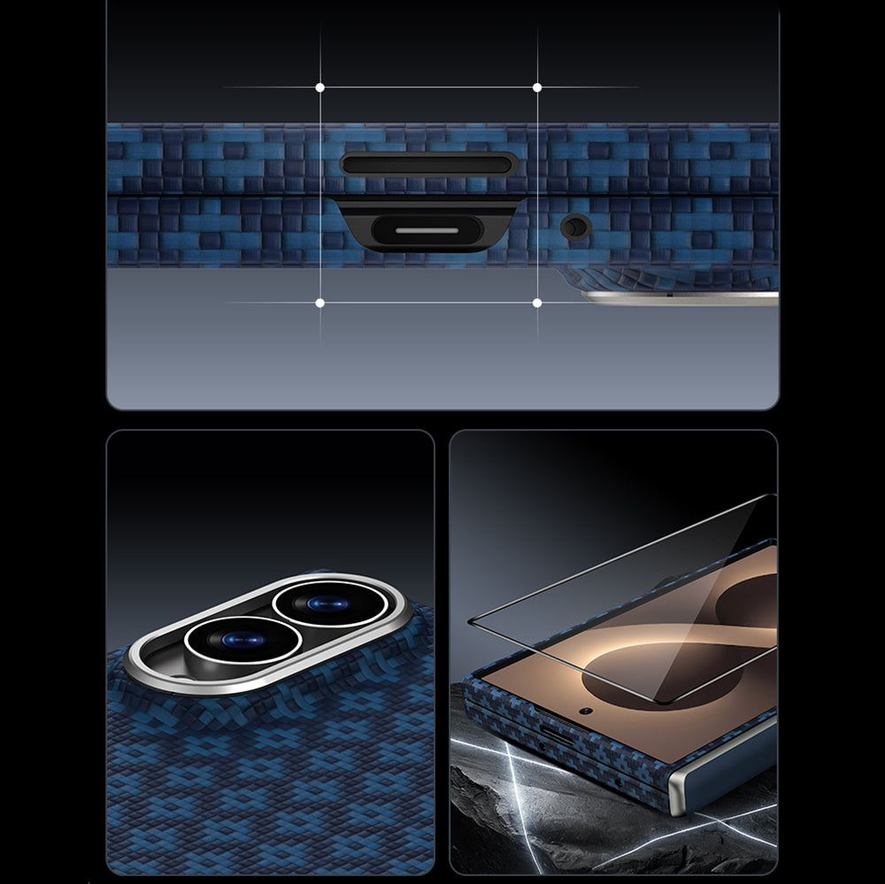 Galaxy Z Fold 8 Benks ArmorAir ArmorGrid Grand Combo Üçlü Aksesuar Seti (Ön Arka Kevlar Karbon Kılıf + Ekran Koruyucu)