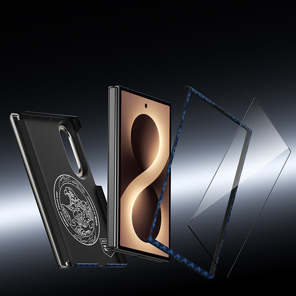Galaxy Z Fold 8 Benks ArmorAir ArmorGrid Grand Combo Üçlü Aksesuar Seti (Ön Arka Kevlar Karbon Kılıf + Ekran Koruyucu)