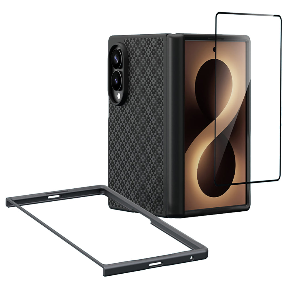 Galaxy Z Fold 8 Benks ArmorPro ArmorGrid Grand Combo Üçlü Aksesuar Seti (Ön Arka Kevlar Karbon Kılıf + Ekran Koruyucu)