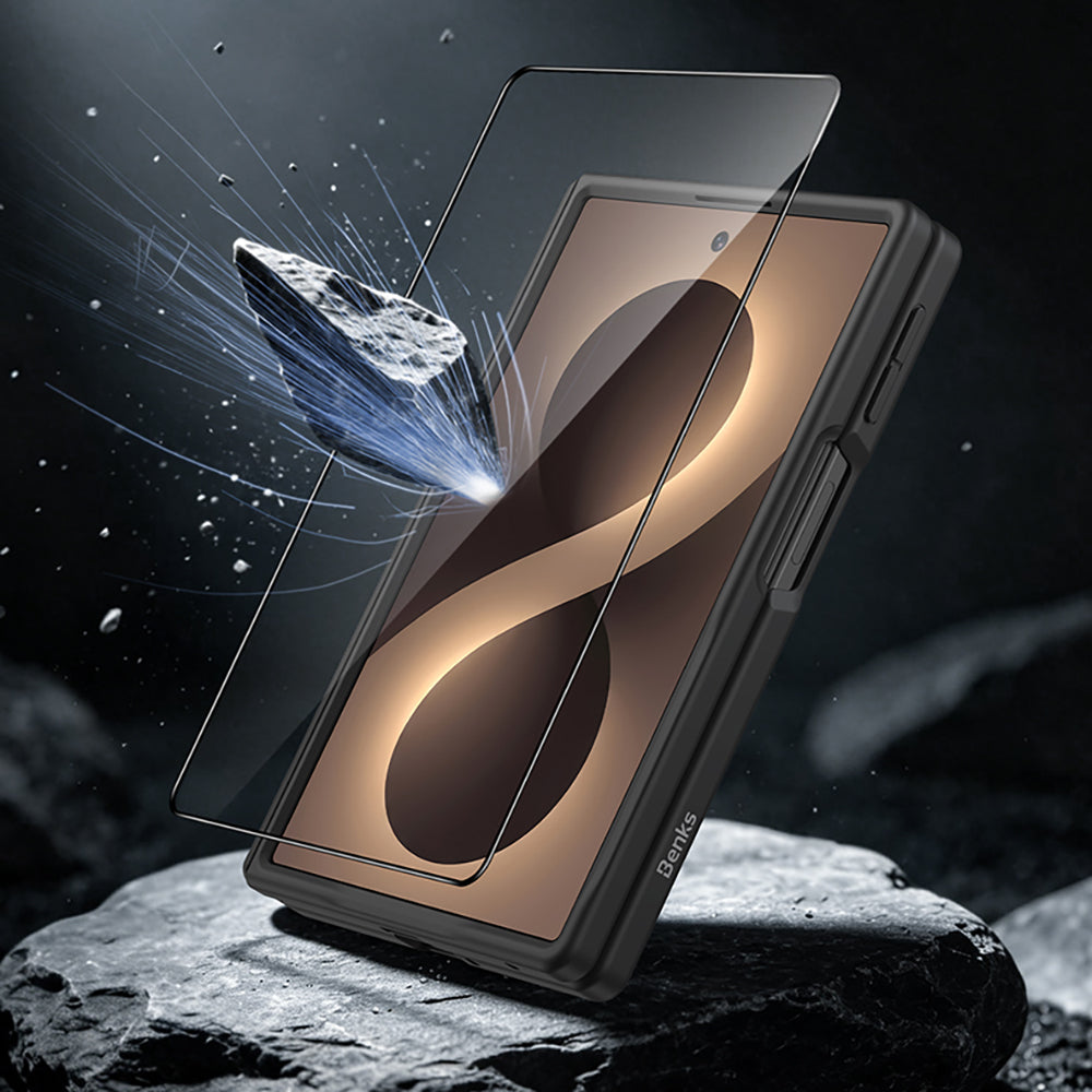 Galaxy Z Fold 8 Benks ArmorPro ArmorGrid Grand Combo Üçlü Aksesuar Seti (Ön Arka Kevlar Karbon Kılıf + Ekran Koruyucu)
