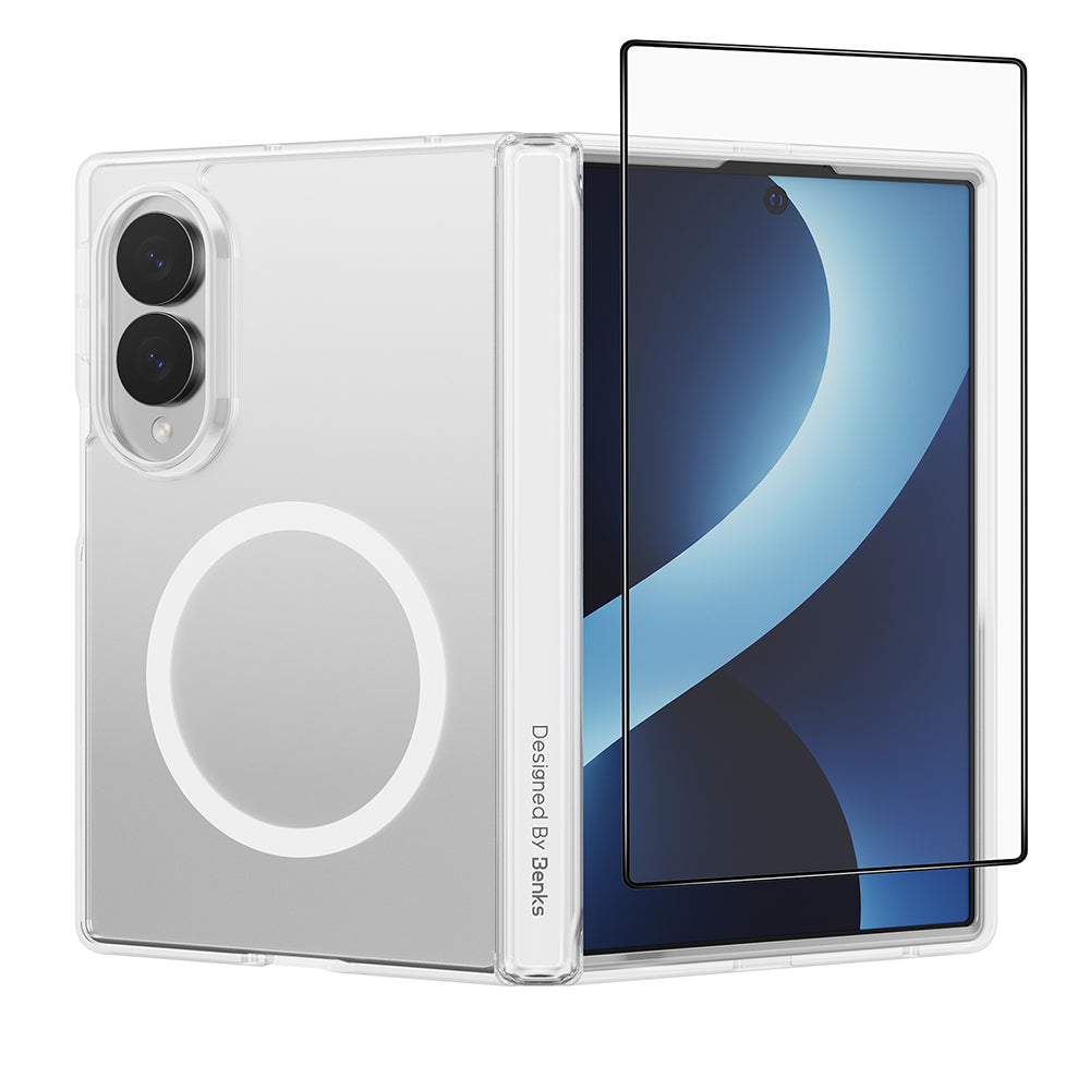 Galaxy Z Fold 8 Benks Crystal Grand Combo Üçlü Aksesuar Seti (Ön Arka Şeffaf Kılıf + Ekran Koruyucu)