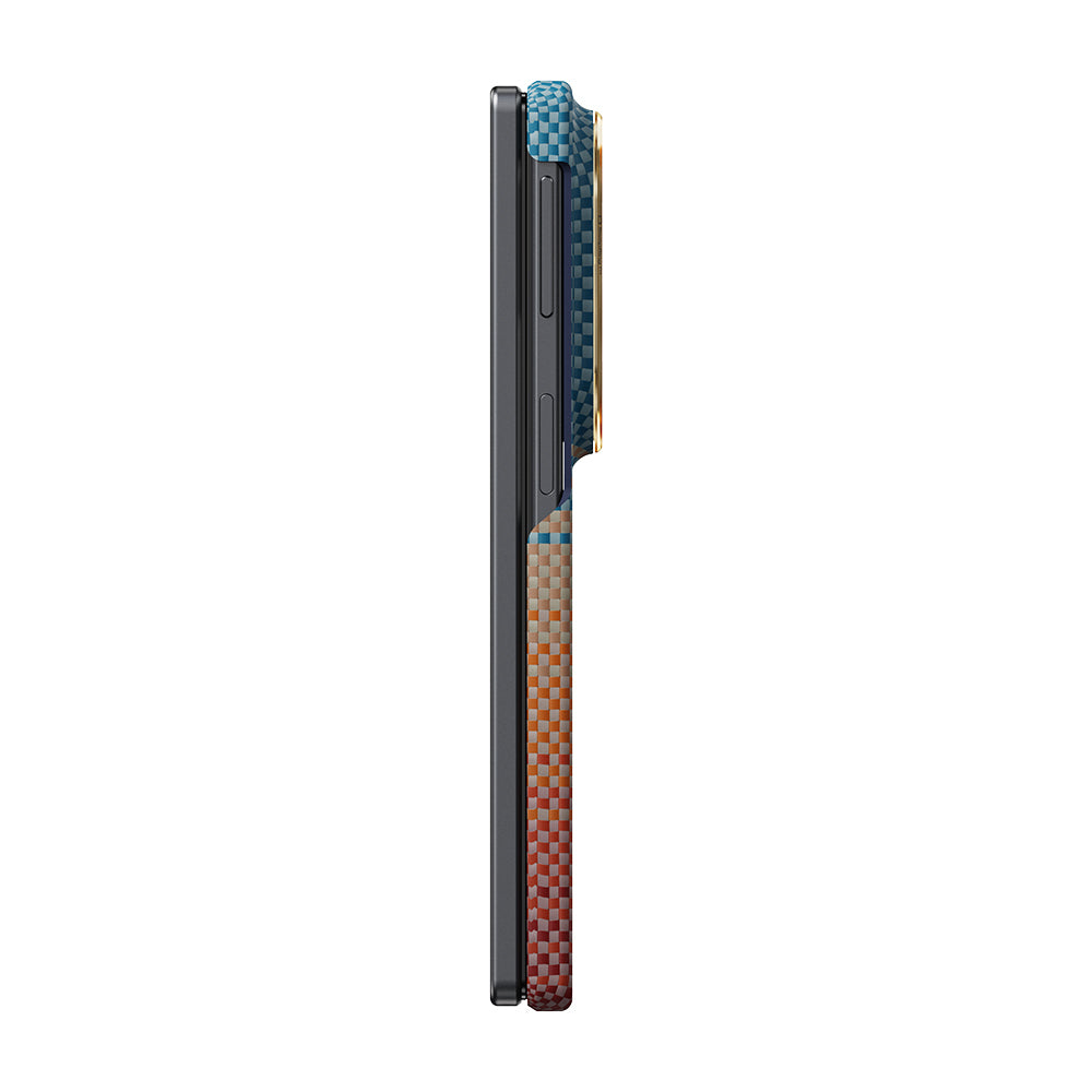 Galaxy Z Fold 8 Kılıf M-safe Şarj Özellikli Aramid Karbon Fiber Pitaka Sunset 2.0 California Dream Serisi Kılıf