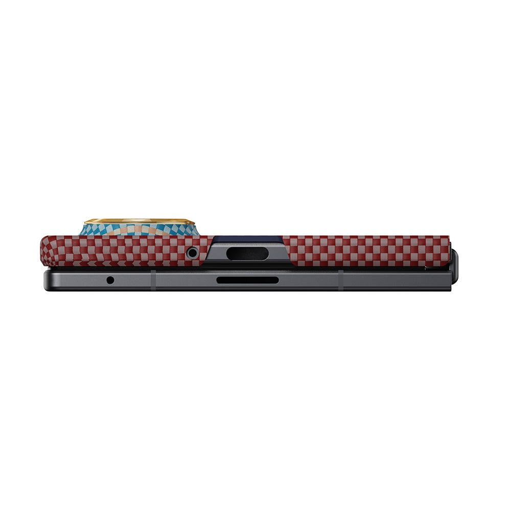 Galaxy Z Fold 8 Kılıf M-safe Şarj Özellikli Aramid Karbon Fiber Pitaka Sunset 2.0 California Dream Serisi Kılıf