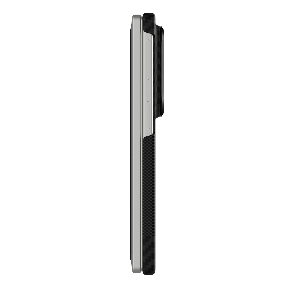 Galaxy Z Fold 8 Kılıf M-safe Şarj Özellikli Metal Kamera Çerçeveli Raptic Aramid SkinPro Serisi Karbon Kılıf