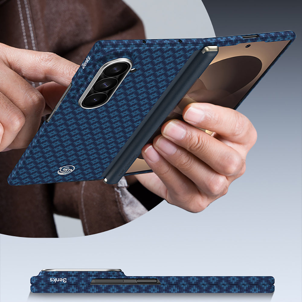 Galaxy Z Fold 8 Ultra Benks ArmorAir ArmorGrid Grand Combo Üçlü Aksesuar Seti (Ön Arka Kevlar Karbon Kılıf + Ekran Koruyucu)