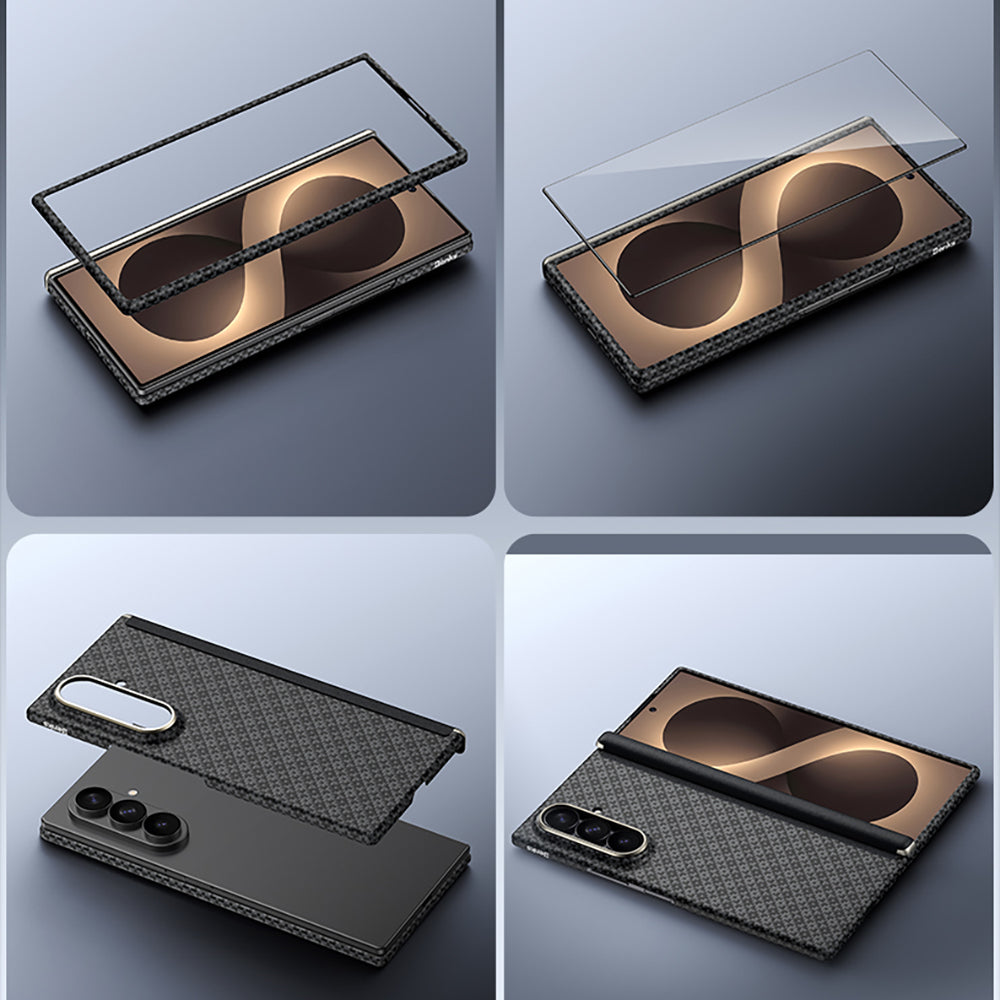Galaxy Z Fold 8 Ultra Benks ArmorAir ArmorGrid Grand Combo Üçlü Aksesuar Seti (Ön Arka Kevlar Karbon Kılıf + Ekran Koruyucu)