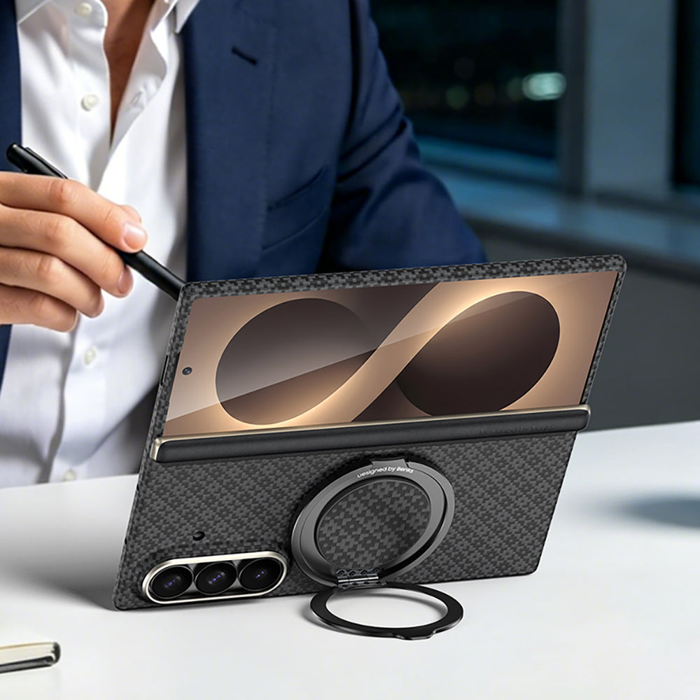 Galaxy Z Fold 8 Ultra Benks ArmorAir ArmorGrid Grand Combo Üçlü Aksesuar Seti (Ön Arka Kevlar Karbon Kılıf + Ekran Koruyucu)
