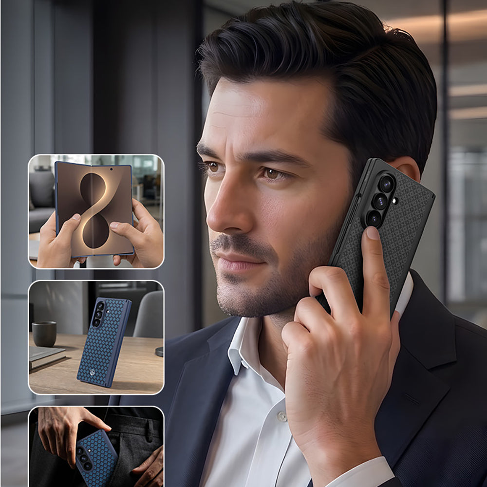 Galaxy Z Fold 8 Ultra Benks ArmorPro ArmorGrid Grand Combo Üçlü Aksesuar Seti (Ön Arka Kevlar Karbon Kılıf + Ekran Koruyucu)