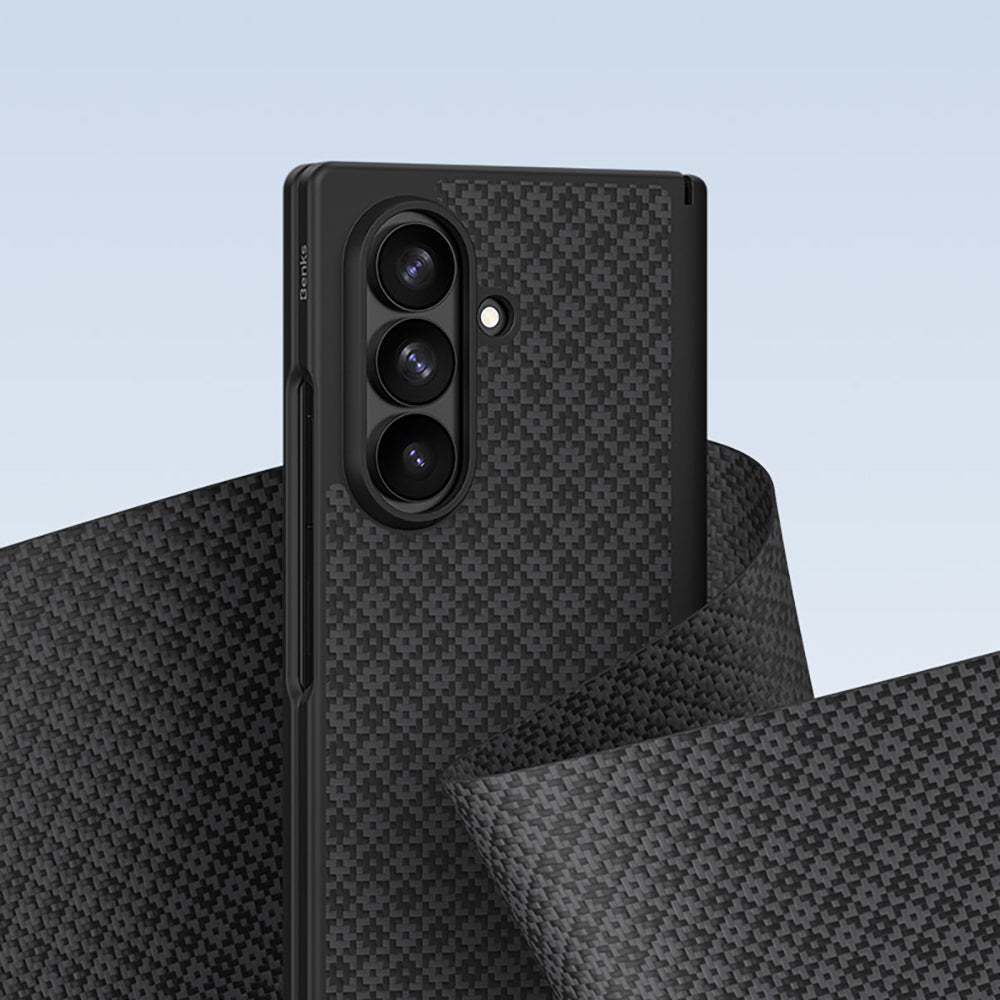 Galaxy Z Fold 8 Ultra Benks ArmorPro ArmorGrid Grand Combo Üçlü Aksesuar Seti (Ön Arka Kevlar Karbon Kılıf + Ekran Koruyucu)