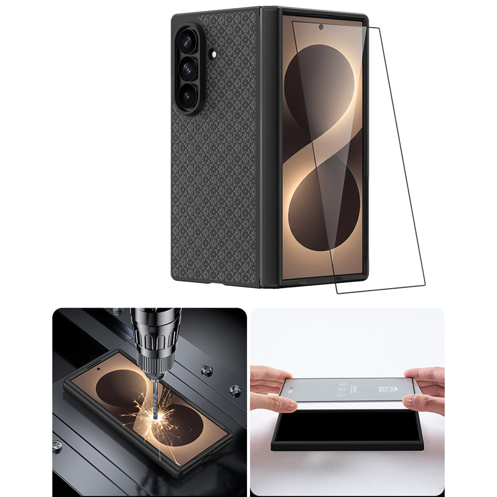 Galaxy Z Fold 8 Ultra Benks ArmorPro ArmorGrid Grand Combo Üçlü Aksesuar Seti (Ön Arka Kevlar Karbon Kılıf + Ekran Koruyucu)
