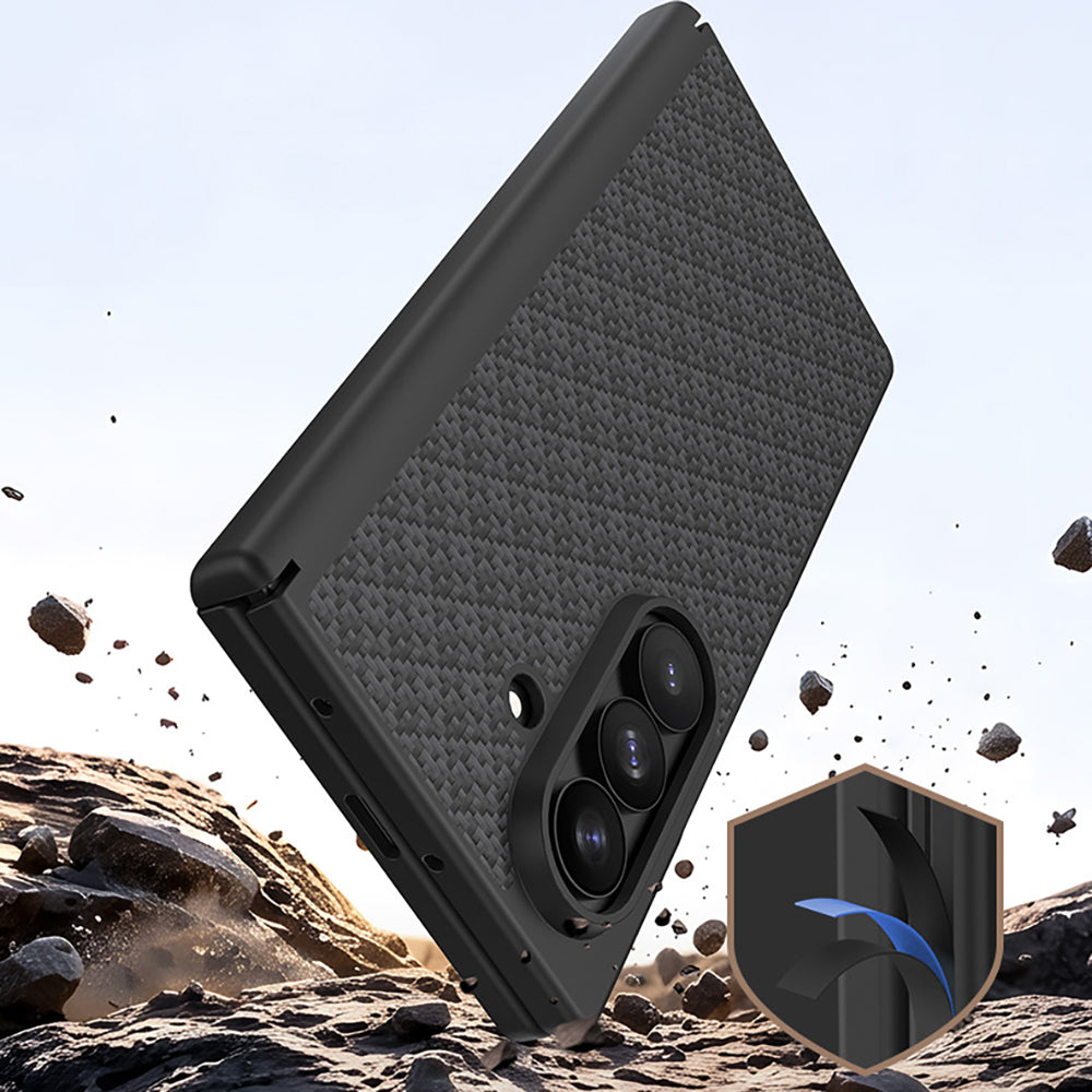 Galaxy Z Fold 8 Ultra Benks ArmorPro ArmorGrid Grand Combo Üçlü Aksesuar Seti (Ön Arka Kevlar Karbon Kılıf + Ekran Koruyucu)