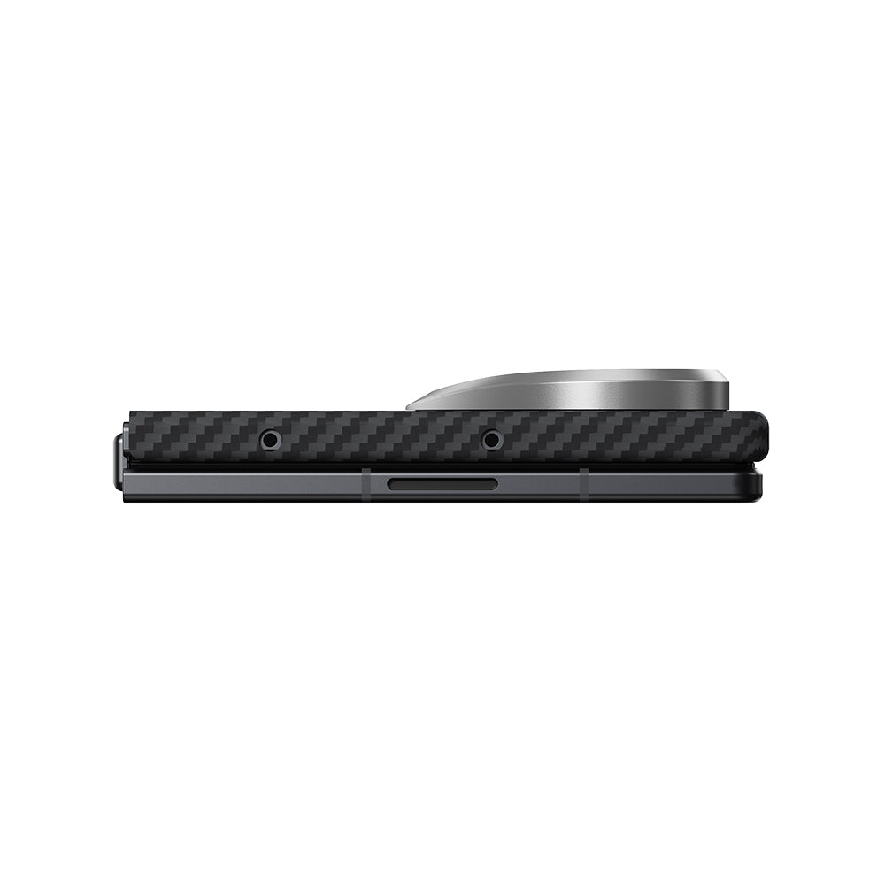 Galaxy Z Fold 8 Ultra Kılıf M-safe Şarj Özellikli 600D Aramid Karbon Fiber Pitaka Edge Serisi Black-Grey Twill Kılıf