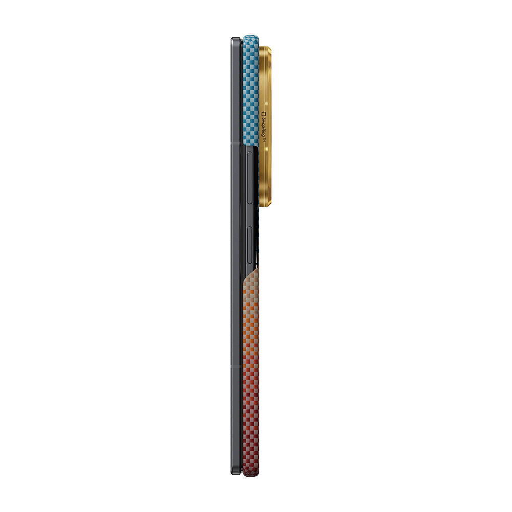Galaxy Z Fold 8 Ultra Kılıf M-safe Şarj Özellikli Aramid Karbon Fiber Pitaka Sunset 2.0 California Dream Serisi Kılıf