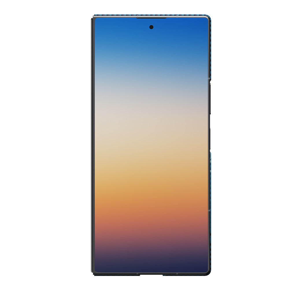 Galaxy Z Fold 8 Ultra Kılıf M-safe Şarj Özellikli Aramid Karbon Fiber Pitaka Tactile Woven Sunset-Moonrise Serisi Kılıf