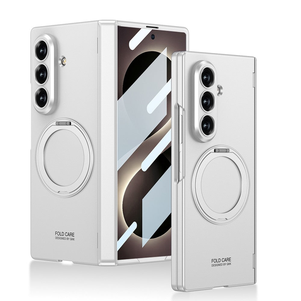 Galaxy Z Fold 8 Ultra Kılıf M-safe Şarj Özellikli Zore Kıpta KPT-07 Ring Standlı Sert PC Kılıf