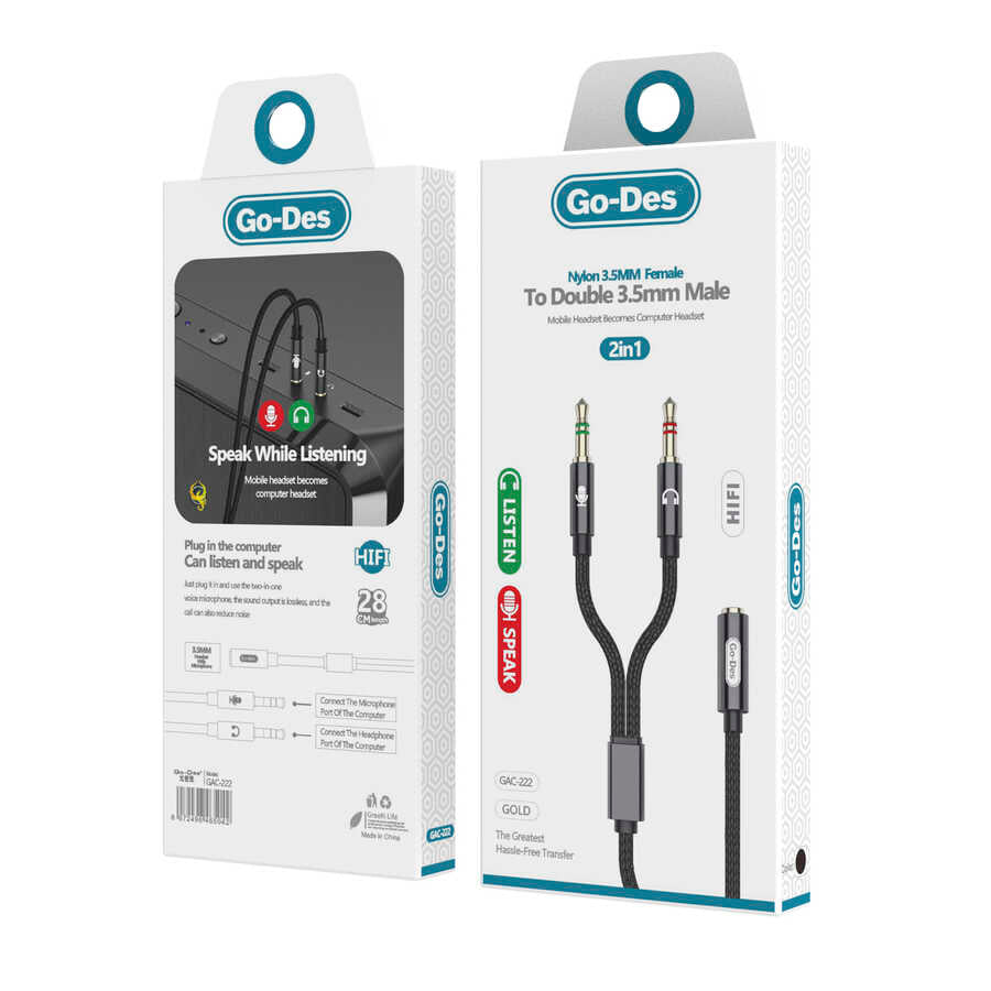 Go Des GAC-222 Mikrofonlu Kulaklık Dönüştürücü