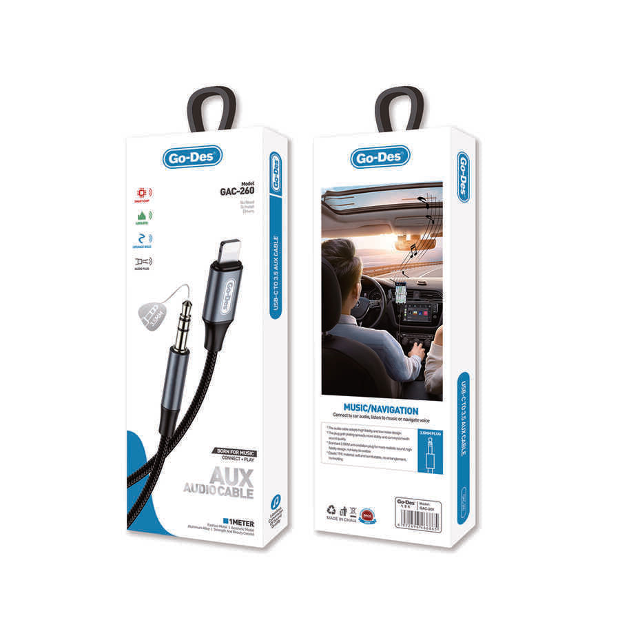 Go Des GAC-260 Lightning Aux Ses Kablosu 1 metre