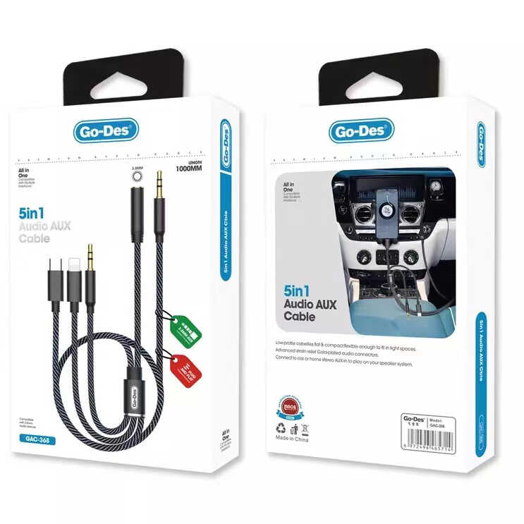 Go Des GAC-368 5 in 1 Aux Audio Kablo