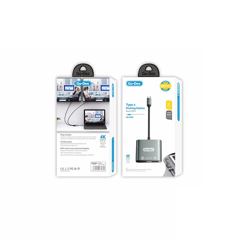 Go Des GD-8289 4K 60 Hz Görüntü Kalitesi Type-C to HDMI Adaptör