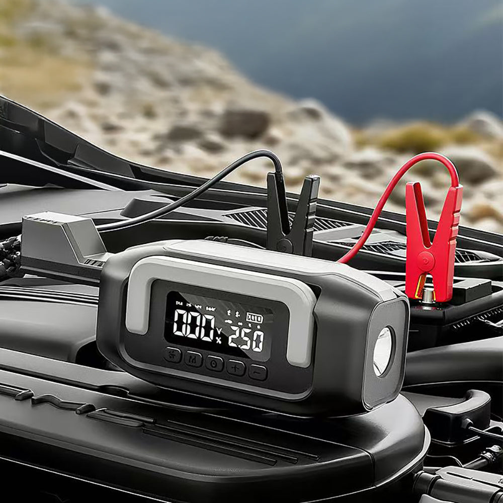 Go-Des GD-B636 LED Işıklı Araç Akü Acil Durum Takviye Güç Kaynağı ve Hava Kompresörü 10000mAh