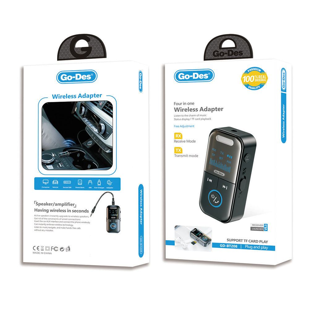 Go Des GD-BT208 Tak Çalıştır 4in1 Wireless Adaptör V5.3