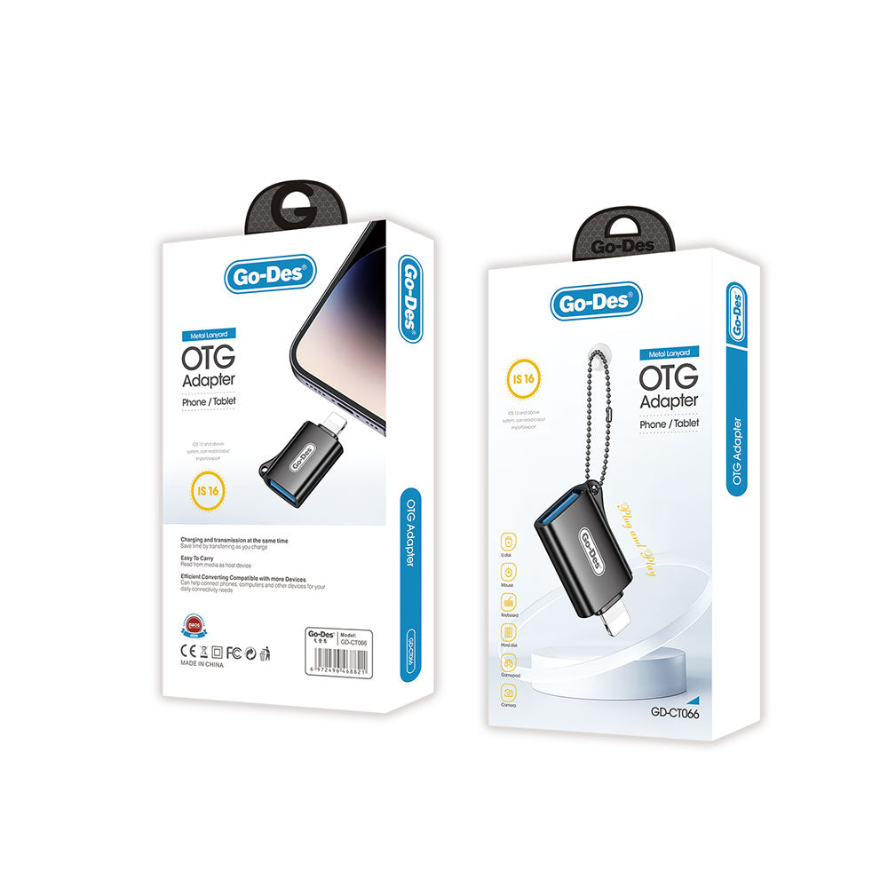 Go Des GD-CT066 USB-A to Lightning OTG Adaptör