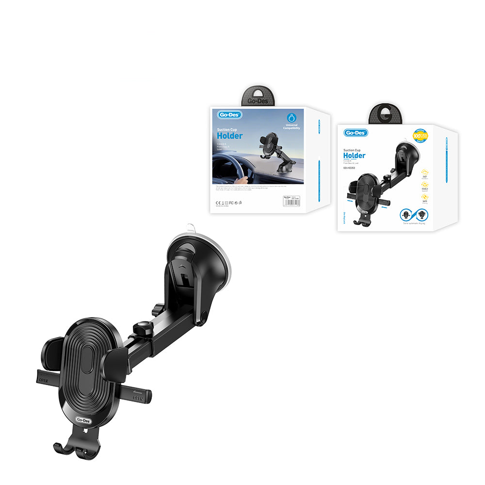 Go Des GD-HD353 360 Derece Dönebilen Vakumlu Tasarım Araç İçi Telefon Tutucu