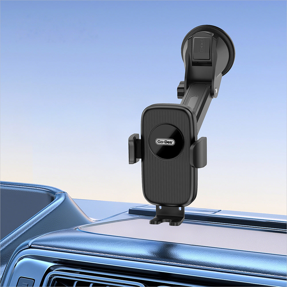 Go Des GD-HD356 360 Derece Dönebilen Teleskopik Vakumlu Tasarım Araç İçi Telefon Tutucu