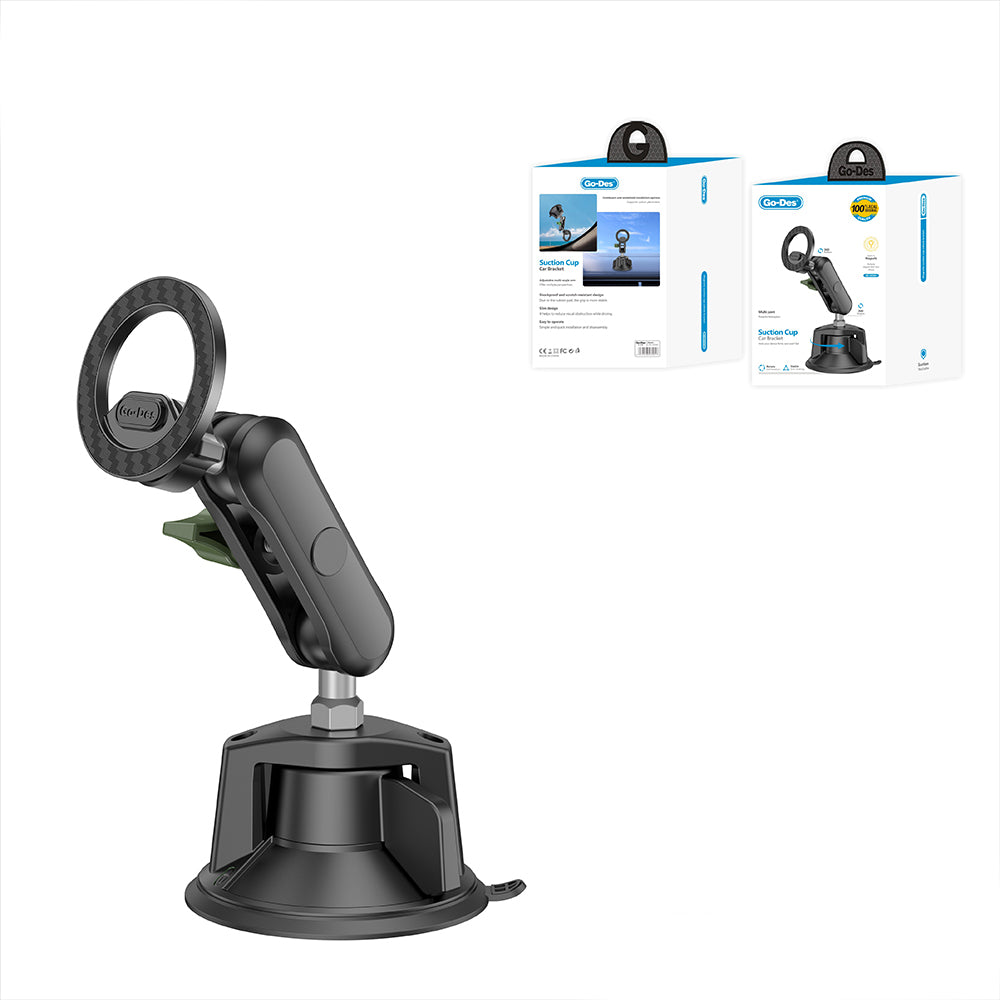 Go Des GD-HD361 360 Derece Dönebilen Vakumlu Tasarım Magnetik Araç İçi Telefon Tutucu