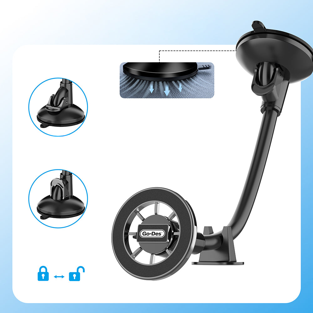 Go Des GD-HD368 Magnetik Esnek Vantuzlu Tasarım Araç Telefon Tutucu