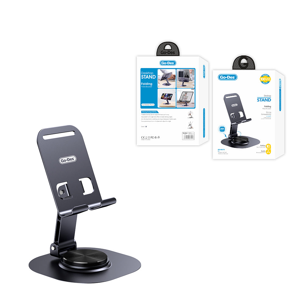 Go Des GD-HD373 Ayarlanabilir Katlanabilir 360 Derece Dönebilen Telefon ve Tablet Standı
