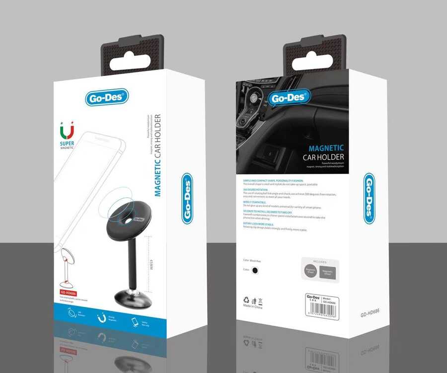 Go Des GD-HD686 Magnetik Araç Telefon Tutucu