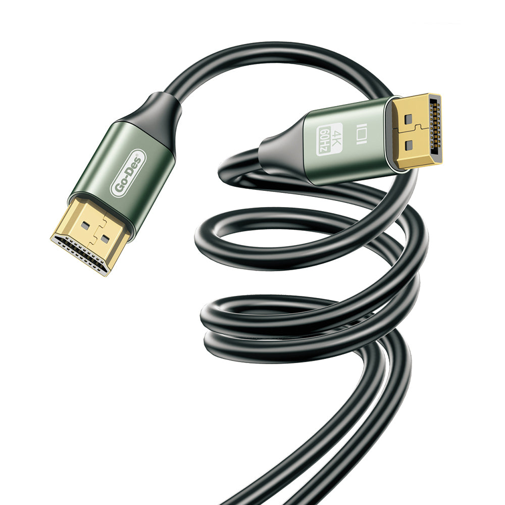 Go Des GD-HM831 4K@60Hz HDMI to Display Port Kablo 2 Metre