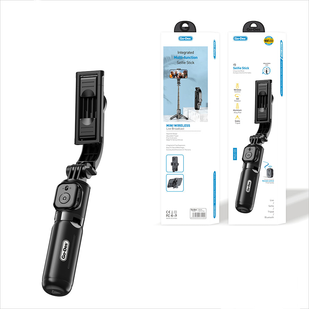 Go Des GD-ST66 Kumandalı 360 Derece Dönebilen Selfie Çubuğu ve Tripod