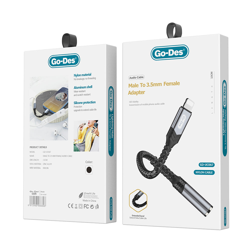 Go Des GD-UC067 Lightning to 3.5mm Aux Çevirici Ses Adaptörü