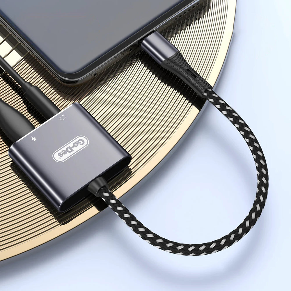 Go Des GD-UC160 2in1 Type-C To 3.5mm Aux Çevirici Ses Adaptörü