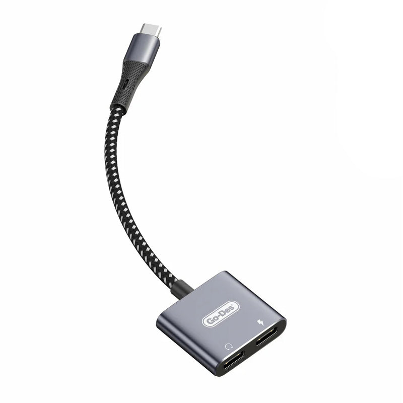 Go Des GD-UC161 2in1 Type-C To 3.5mm Hi-Fi Aux Çevirici Ses Adaptörü