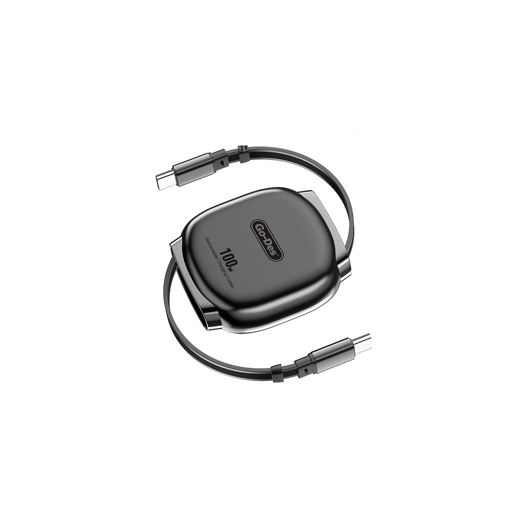 Go-Des GD-UC682 Type-C to Type-C Makaralı Data ve Şarj Kablosu 100W