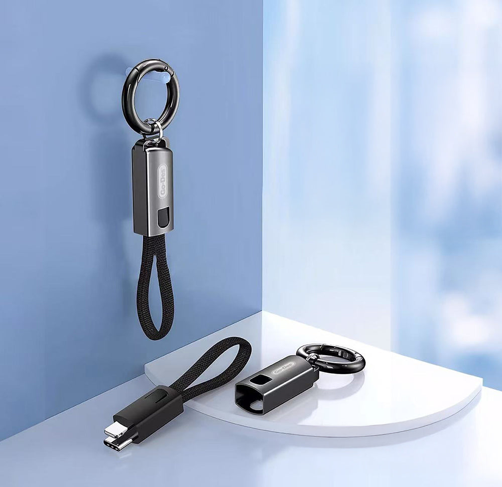 Go-Des GD-UC683 Type-C to Lightning Hızlı Şarj Özellikli Anahtarlık Data ve Şarj Kablosu 27W