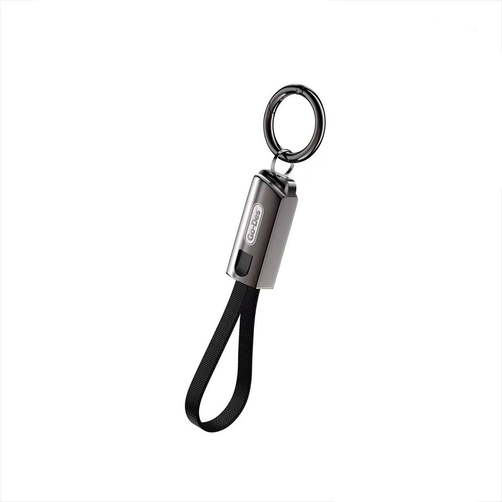 Go-Des GD-UC683 Type-C to Lightning Hızlı Şarj Özellikli Anahtarlık Data ve Şarj Kablosu 27W