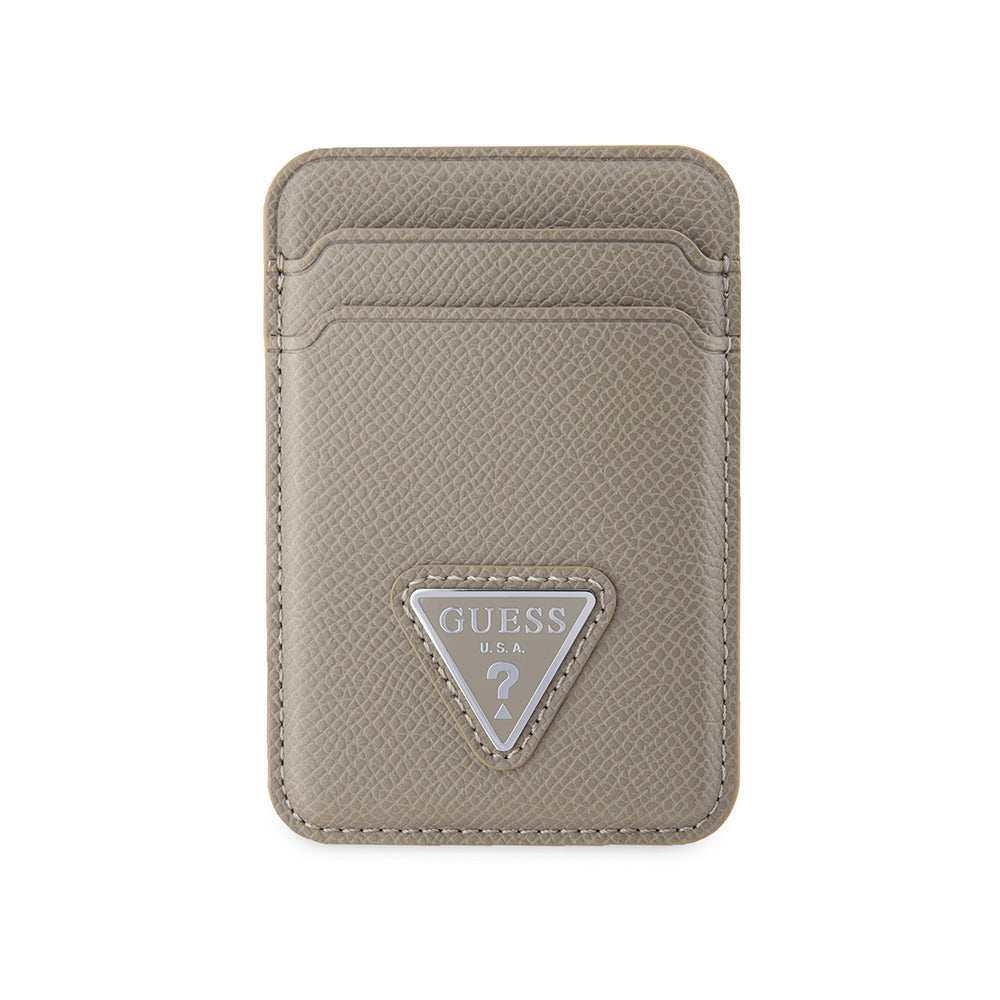 Guess Orijinal Lisanslı 2 Hazneli Üçgen Logolu Deri Magnetik Kartlık