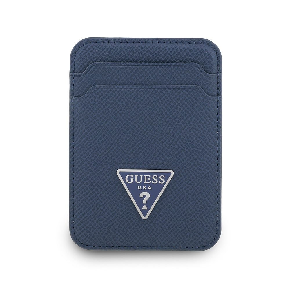 Guess Orijinal Lisanslı 2 Hazneli Üçgen Logolu Deri Magnetik Kartlık