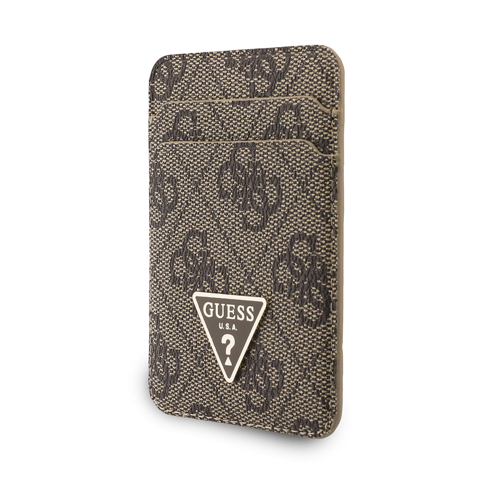 Guess Orijinal Lisanslı 2in1 Bilek Askı İpli 4G Desenli Metal Üçgen Logolu Magnetik Kartlık