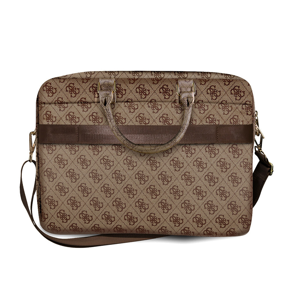 Guess Orijinal Lisanslı 4G Desenli Büyük 4G Logolu Omuz Askılı 15 inç Laptop Çantası
