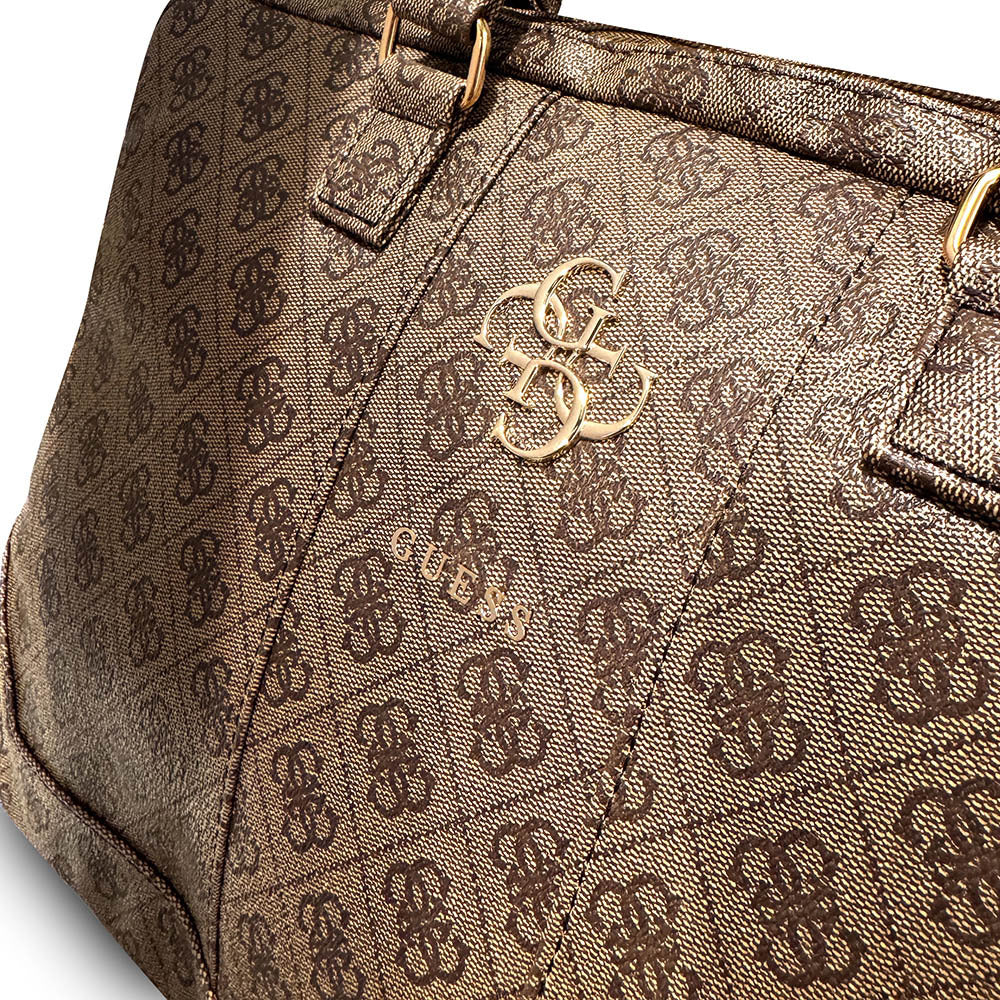 Guess Orijinal Lisanslı 4G Desenli Büyük 4G Logolu Omuz Askılı 15 inç Laptop Çantası